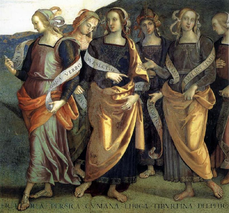 PERUGINO, Pietro Fresco in the Palazzo the prioris in Perugia, Italy